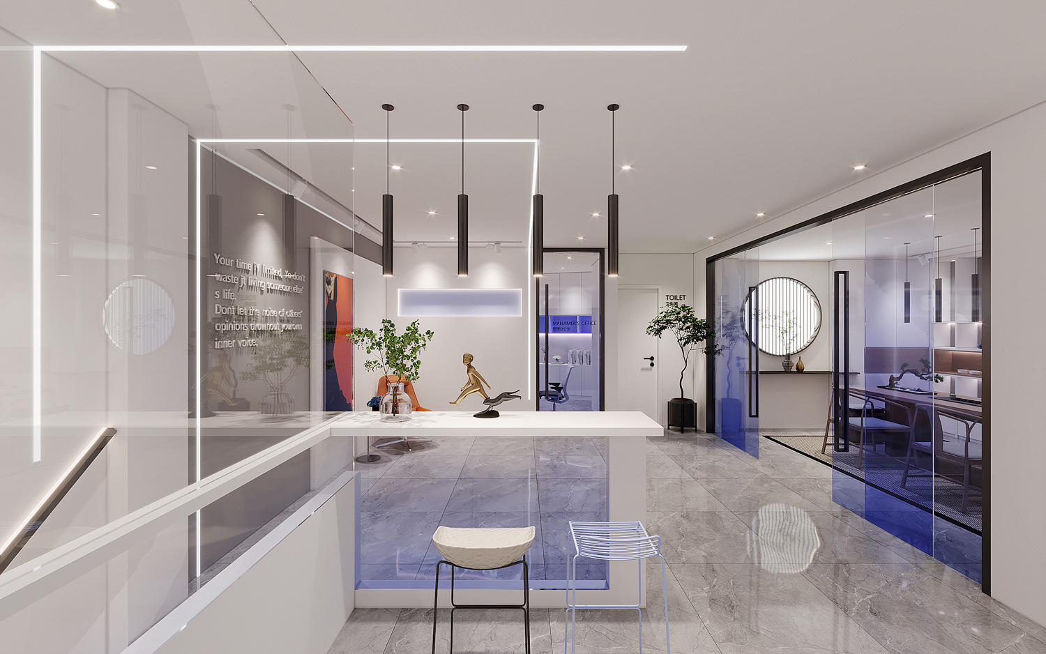 办公室装修选择玻璃隔断要注意哪些方面？